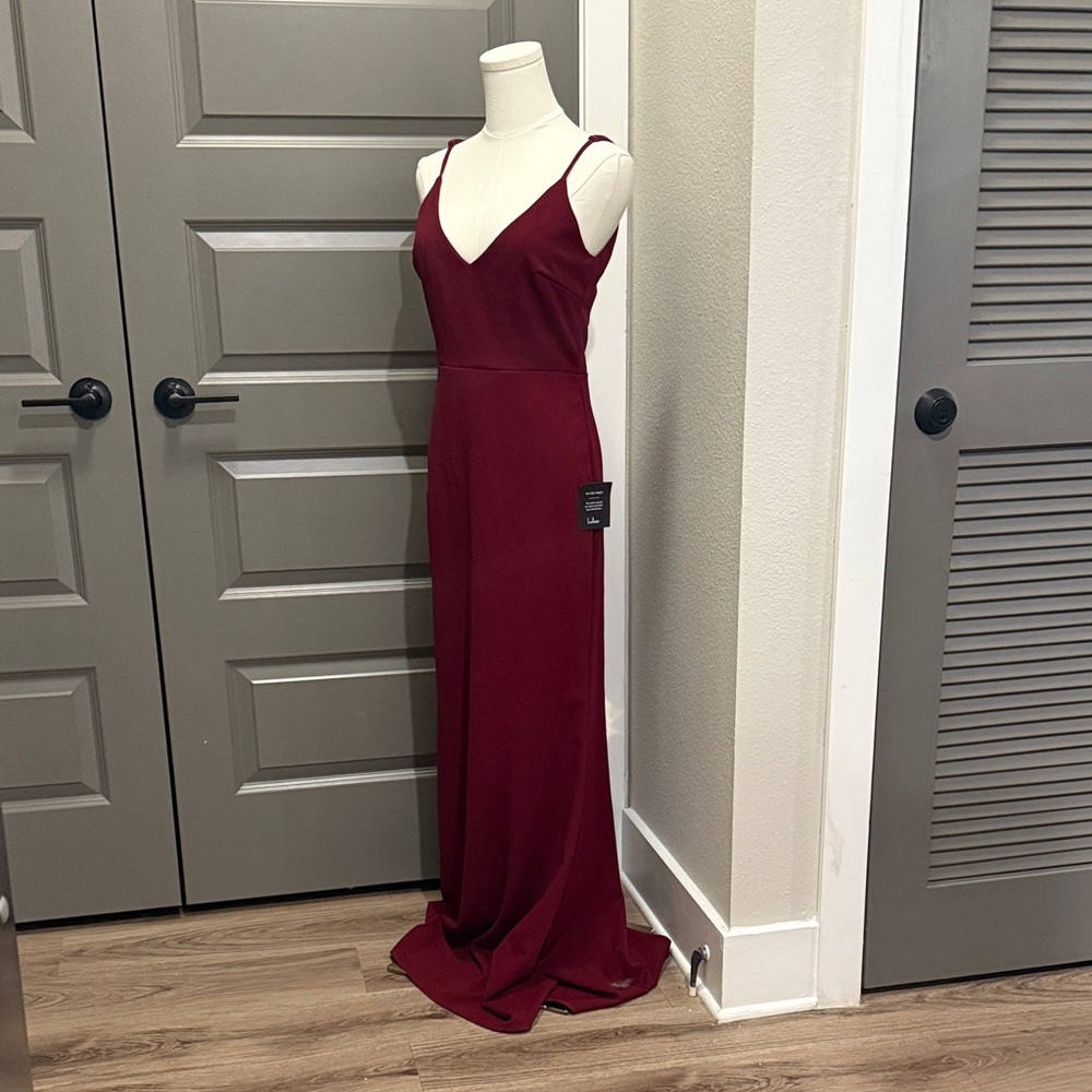 Lulus Elegant Burgundy Evening Gown